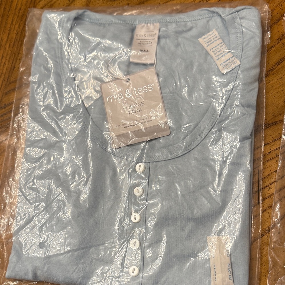 New Mia & Tess Light Blue Tank and Lounge pants, small